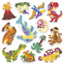 Kreatívna sada My arts&crafts Prelepovateľné samolepky Dinosaury Janod