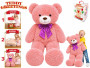 Medveď plyšový 120 cm s mašľou ružový 0 m+ v darčekovej krabičke Teddy Greetings