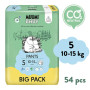 Nohavičkové eko plienky Muumi Baby Walkers 5 Maxi+ 10-15 kg 54 ks