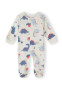 Dojčenský overal modrý s dinosaurami 3pack