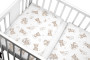 Sada do postieľky Mantinel s obliečkami, 3D sada - Malý Macko, biela/béžová Baby Nellys