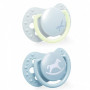 Cumlík silikónový dynamický LOVI Baby Shower 0-2 m 2 ks