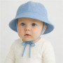 Dojčenský mušelínový klobúčik jeans New Baby
