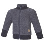 Mikina Fleece Bambus Outlast® tm. sivý melír/pruh bielosivý melír Little Angel
