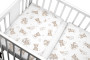 Sada do postieľky Mantinel s obliečkami, 3D sada - Malý Macko, biela/béžová Baby Nellys