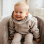 Merino detská fleecová bunda béžová Eevi