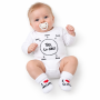 Biele dojčenské froté ponožky Mum & Dad 2 páry 0 - 3 m Baby Nellys