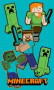 Detský froté uterák do škôlky Minecraft Creeper 30 × 50 cm