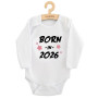 Detské body s potlačou New Baby Born in 2026 pink