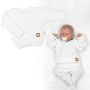 Rastúci oversize pletený svetrík pre bábätko biely Baby Nellys