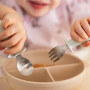 Príbor detský so zábranou 12 m+ BabyOno Béžový 2. AKOSŤ