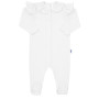 Dojčenský bavlnený overal New Baby Stripes biely