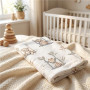 Flanelová plienka s potlačou ZOO beige New Baby