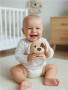 Detská plyšová hrkálka Baby Mix psík hnedý