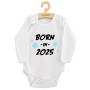 Detské body s potlačou New Baby Born in 2025 blue