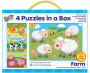 4 Puzzle v krabici - Farma