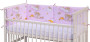 Mantinel do postieľky 4dielny - Mráčik - 180 x 30 cm - ružový Scarlett