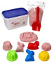 Kinetický piesok - púdrový - 2 kg + mix formičiek