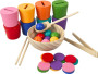 Dúhové guličky, mince a kalíšky 8 farieb 2Kids Toys