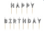 Sviečky "HAPPY BIRTHDAY" strieborné
