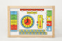 Tabuľa skladacia A 5v1 drevo 45x90x37cm magnetická v krabici
