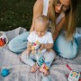 Hračka senzorická s hryzátkom Star ball 0 m+ Babyono
