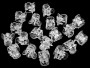 Škripec do vlasov malý 10x13 mm transparent 10 ks