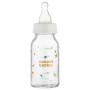 Canpol babies Fľaša sklenená s úzkym hrdlom Toys 120 ml Biela