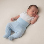 Bavlnené polodupačky Pruhy modrá Baby Service