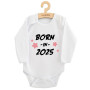 Detské body s potlačou New Baby Born in 2025 pink