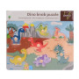 Drevené puzzle s úchytmi Dino I 18 m+