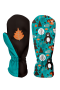 Detské softshellové rukavice Medvede Tyrkysová