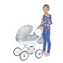 Detský kočík pre bábiky Kids Elegance strieborný Jasmine