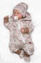 Rastúci overálok, čiapočka a topánočky, 3D, Garden - béžová Baby Nellys