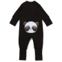 Detský rastúci overal Panda All Black čierna Moniel