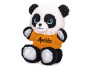 Panda plyšová 17 cm v tričku s potlačou sediacou 0 m+