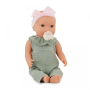 Bábika 35 cm v overale s čelenkou LullaBaby