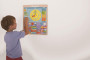 Anglický magnetický kalendár s hodinami Bigjigs Toys