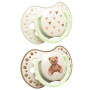 Cumlík svietiaci silikónový dynamický 2 ks Teddy Love 0 - 6 m Lovi