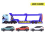 Autotransportér Volvo FH 16, 40 cm + 3 autá, svetlo, zvuk