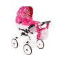 Kočík na bábiky Kids V4 ružový s jednorožcom Jasmine