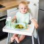 Lyžička silikónová s obalom ružová 6 m+ Babyono