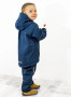 Detská zimná softshellová bunda s baránkom Navy blue Esito