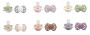 Infinity symetrické cumlíky silikón 6 - 36 mesiacov 2 ks Bibs