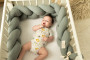 Mušelínový mantinel vrkoč 200 cm Babymatex - chránič do postieľky