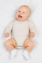Dojčenské body bavlna béžový prúžok Baby Service