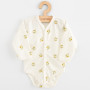Dojčenské celorozopínacie body s dlhým rukávom z organickej bavlny Olivy New Baby