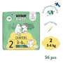 Jednorazové eko plienky 2 Newborn 3–6 kg (56 ks), Moomin baby