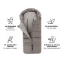 Set zimný fusak Arctic 4v1 + rukavice na kočík Petite & Mars