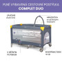 Complet duo cestovná postieľka s druhým dňom a hrazdičkou Asalvo